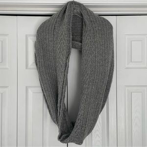 Grey Cable Knit Infinity Scarf